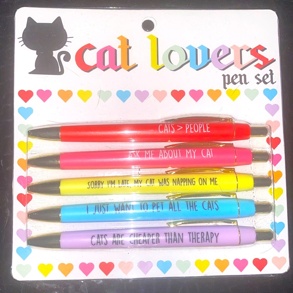 5 Piece Fun Club Cat 🐱 Lovers Pen Set